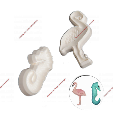 Набор печатей для теста и марципана Доляна «Фламинго и морской конёк», 2 шт: 6,5×4/6×3 см - Кондитер плюс. Товары для кондитеров