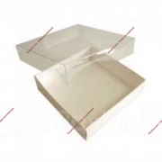 Коробочка для печенья с прозрачной крышкой 16 х 13 х 3 см - Кондитер плюс. Товары для кондитеров 