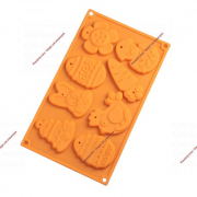 Форма для шоколада силиконовая Доляна «Животные», 30×17×1 см, 8 ячеек (7,7×6 см), цвет МИКС - Кондитер плюс. Товары для кондитеров 