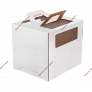 Коробка для торта с ручкой 26х26х28 см - Кондитер плюс. Товары для кондитеров 