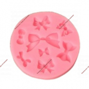 Силиконовый молд Доляна «Бант», d=8,5 см, цвет розовый - Кондитер плюс. Товары для кондитеров 