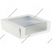 Коробка для торта с окном 22,5х22,5х6 см - Кондитер плюс. Товары для кондитеров 