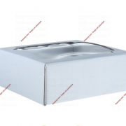 Коробка сборная без печати крышка-дно белая с окном 18 х 15 х 5 см - Кондитер плюс. Товары для кондитеров 