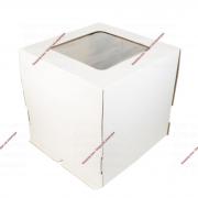 Коробка для торта, 30x30x30 см белая с окном - Кондитер плюс. Товары для кондитеров 