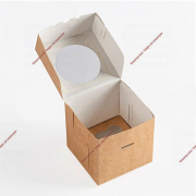  Коробка для капкейка, 10x10x10 см, на 1 капкейк, с окном - Кондитер плюс. Товары для кондитеров 