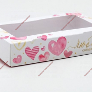Коробка складная «Для любимых», 20 × 12 × 4 см - Кондитер плюс. Товары для кондитеров 