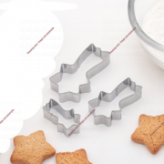 Набор форм для вырезания печенья «Звездопад», 3 шт, 6,5×5,5×1,5 см, цвет хромированный - Кондитер плюс. Товары для кондитеров 