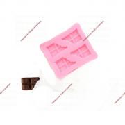 Молд «Плитка шоколада», 6,9×6 см, цвет розовый - Кондитер плюс. Товары для кондитеров 