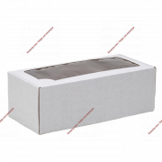 Коробка самосборная, с окном, белая, 16 х 35 х 12 см - Кондитер плюс. Товары для кондитеров 