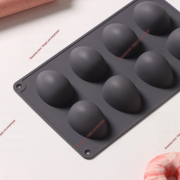Форма силиконовая для выпечки Доляна «Яйца», 27,5×16,5×3 см, 8 ячеек, 6,3×4,4 см, цвет серый - Кондитер плюс. Товары для кондитеров 