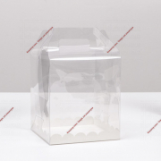 PVC Коробка для бенто-торта 16 х 16 х 18 см - Кондитер плюс. Товары для кондитеров 