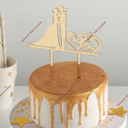 Топпер для торта, 12×12 см, цвет золото - Кондитер плюс. Товары для кондитеров 