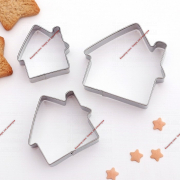 Набор форм для вырезания печенья «Дом», 3 шт, 7×6,5×1,5 см, цвет хромированный - Кондитер плюс. Товары для кондитеров 