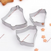 Набор форм для вырезания печенья Доляна «Колокольчик», 3 шт, 6×6 см, цвет хромированный - Кондитер плюс. Товары для кондитеров 