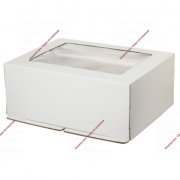 Коробка для торта, 30x40x12 см белая с окном - Кондитер плюс. Товары для кондитеров 