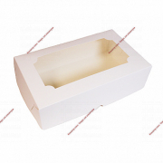 Кондитерская складная коробка под зефир ,белый, 25 х 15 х 7 см - Кондитер плюс. Товары для кондитеров 