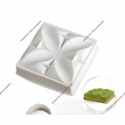Форма для муссовых десертов и выпечки Доляна «Четырёхлистник», 18×5 см, силикон, цвет белый - Кондитер плюс. Товары для кондитеров 