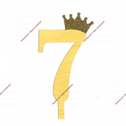 Топпер акриловый «Цифра 7» (10,5 см, золотой) - Кондитер плюс. Товары для кондитеров 