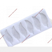 Силиконовый коврик для айсинга «Листочки», 6 ячеек, 22×9×0,3 см, цвет прозрачный - Кондитер плюс. Товары для кондитеров 