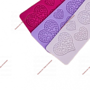 Силиконовый коврик для айстинга Доляна «Сердца», 38,5×8 см, цвет МИКС - Кондитер плюс. Товары для кондитеров 