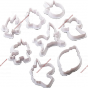 Набор форм для вырезания печенья «Праздник единорога», 8 шт, 9×6×1,5 см, цвет белый - Кондитер плюс. Товары для кондитеров 