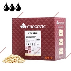 Шоколад Chocovic Sebastian белый 34,6 % 100гр - Кондитер плюс. Товары для кондитеров 