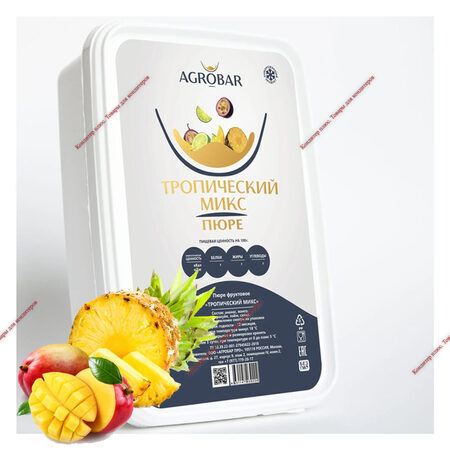 Замороженное пюре AGROBAR микс тропический 250 гр - Кондитер плюс. Товары для кондитеров 